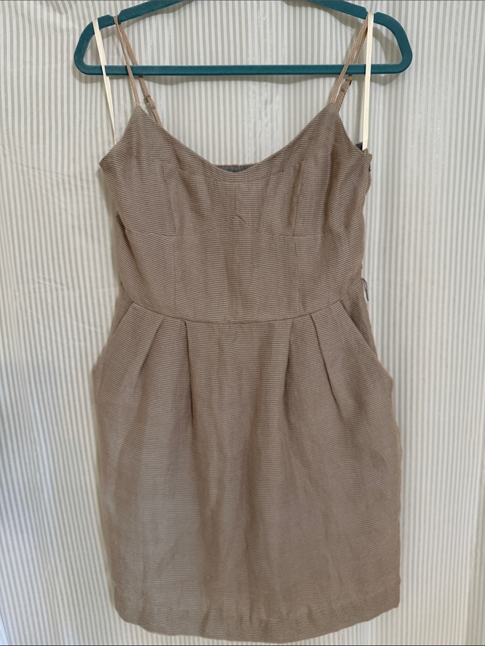 BCBGenetation Sleeveless Beige/Taupe Women’s Dress